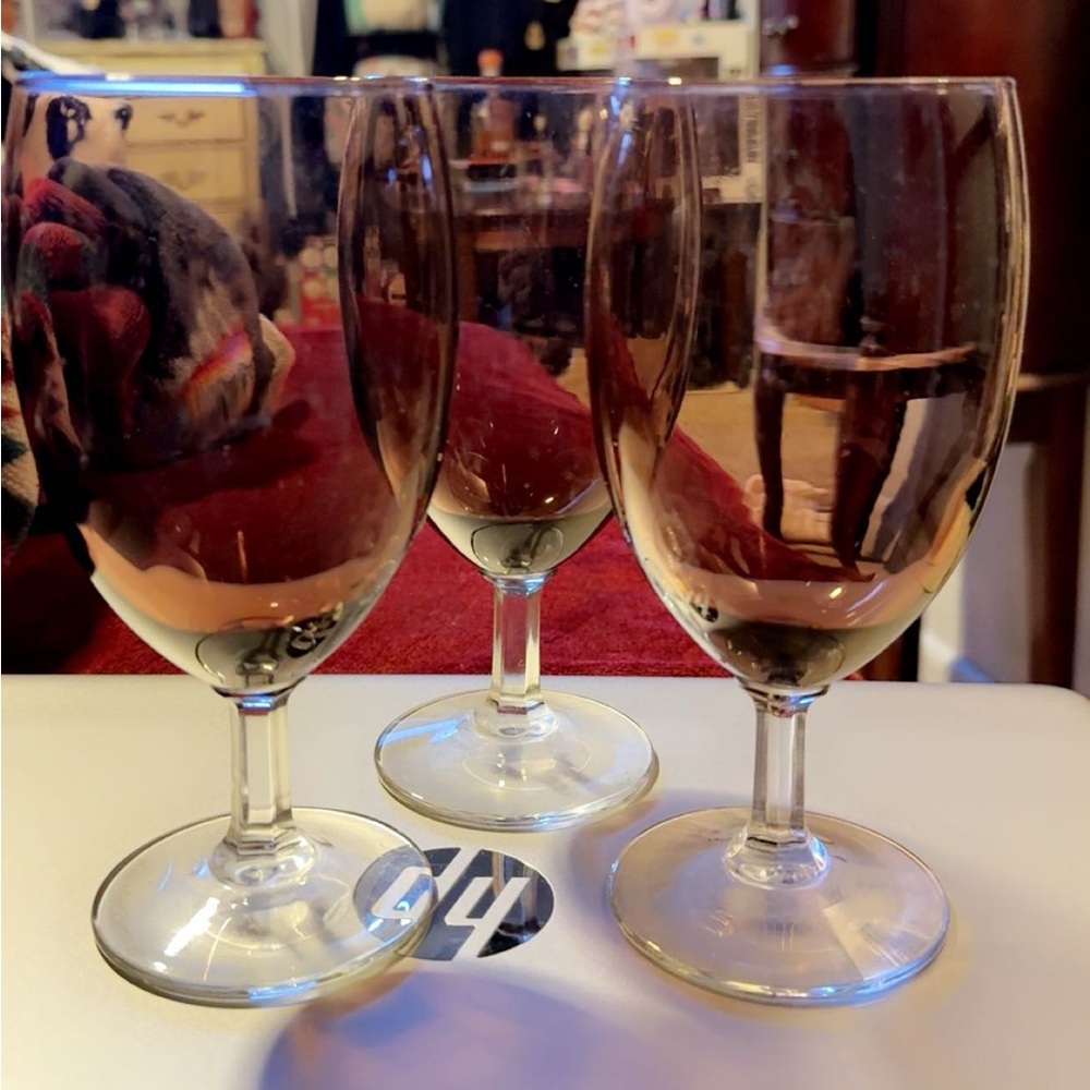 Vintage purple amethyst wine glasses set of 3